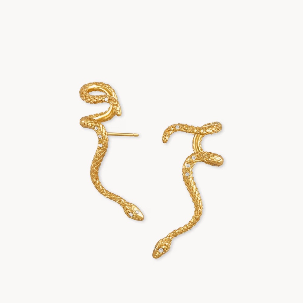 Kendra Scott Phoenix Ear Climber Earrings in Vintage Gold - NWOT
